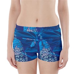 Peacock Bird Blue Animals Boyleg Bikini Wrap Bottoms by Mariart