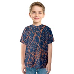 Virginia Map Art City Kids  Sport Mesh Tee