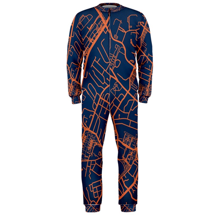 Virginia Map Art City OnePiece Jumpsuit (Men) 