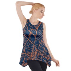 Virginia Map Art City Side Drop Tank Tunic