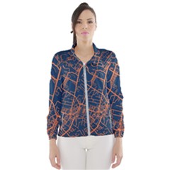 Virginia Map Art City Wind Breaker (women)