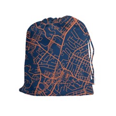 Virginia Map Art City Drawstring Pouches (extra Large)