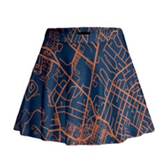 Virginia Map Art City Mini Flare Skirt by Mariart