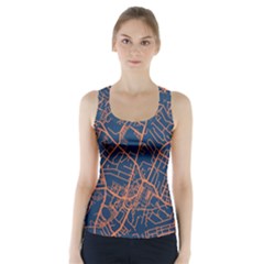 Virginia Map Art City Racer Back Sports Top