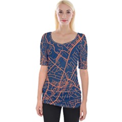 Virginia Map Art City Wide Neckline Tee