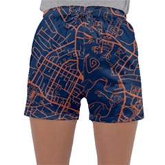 Virginia Map Art City Sleepwear Shorts