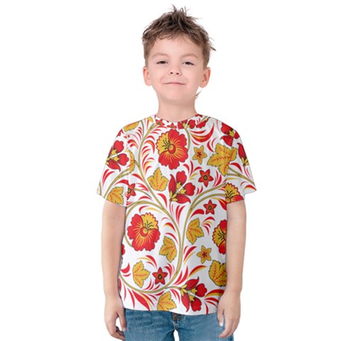 Wreaths Flower Floral Sexy Red Sunflower Star Rose Kids  Cotton Tee by Mariart