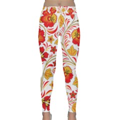 Wreaths Flower Floral Sexy Red Sunflower Star Rose Classic Yoga Leggings by Mariart