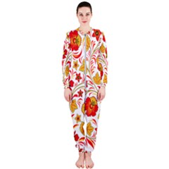 Wreaths Flower Floral Sexy Red Sunflower Star Rose Onepiece Jumpsuit (ladies)  by Mariart