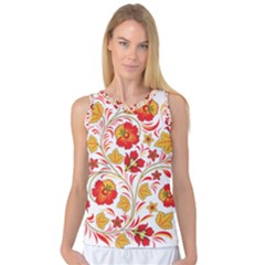 Wreaths Flower Floral Sexy Red Sunflower Star Rose Women s Basketball Tank Top