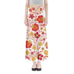 Wreaths Flower Floral Sexy Red Sunflower Star Rose Full Length Maxi Skirt by Mariart