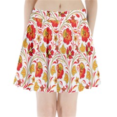 Wreaths Flower Floral Sexy Red Sunflower Star Rose Pleated Mini Skirt by Mariart