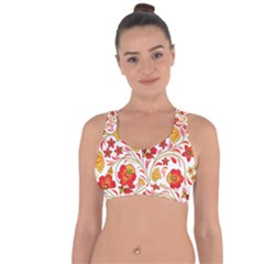 Wreaths Flower Floral Sexy Red Sunflower Star Rose Cross String Back Sports Bra by Mariart