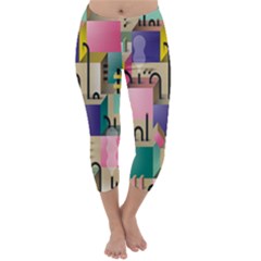 Magazine Balance Plaid Rainbow Capri Winter Leggings  by Mariart