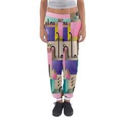 Magazine Balance Plaid Rainbow Women s Jogger Sweatpants