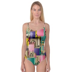 Magazine Balance Plaid Rainbow Camisole Leotard 