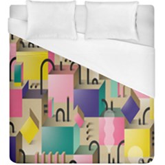 Magazine Balance Plaid Rainbow Duvet Cover (king Size)