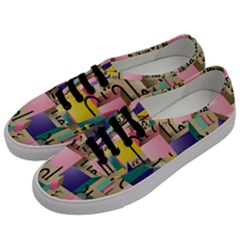 Magazine Balance Plaid Rainbow Men s Classic Low Top Sneakers