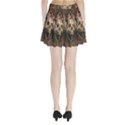 Awesome Creepy Skull With Rat And Wings Pleated Mini Skirt View2