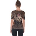 Awesome Creepy Skull With Rat And Wings Short Sleeve Top View2