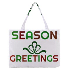 Season Greetings Zipper Medium Tote Bag by Colorfulart23