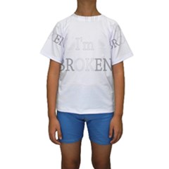 I Am Ok - Broken Kids  Short Sleeve Swimwear by Valentinaart