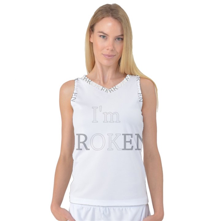 I am OK - Broken Women s Basketball Tank Top