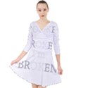 I am OK - Broken Quarter Sleeve Front Wrap Dress	 View1