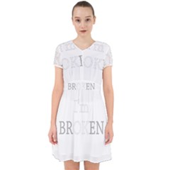 I Am Ok - Broken Adorable In Chiffon Dress by Valentinaart