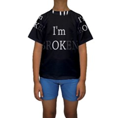 I Am Ok - Broken Kids  Short Sleeve Swimwear by Valentinaart