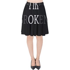 I Am Ok - Broken Velvet High Waist Skirt