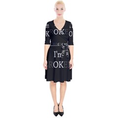 I Am Ok - Broken Wrap Up Cocktail Dress by Valentinaart