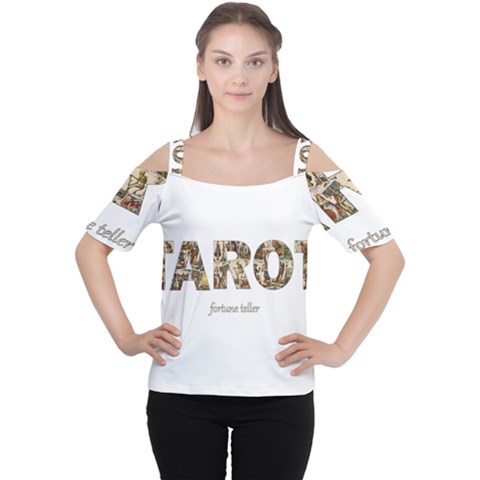 Tarot Fortune Teller Cutout Shoulder Tee by Valentinaart