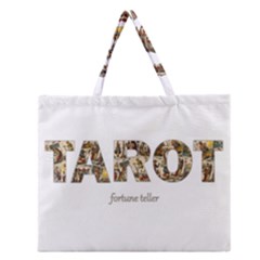 Tarot Fortune Teller Zipper Large Tote Bag by Valentinaart