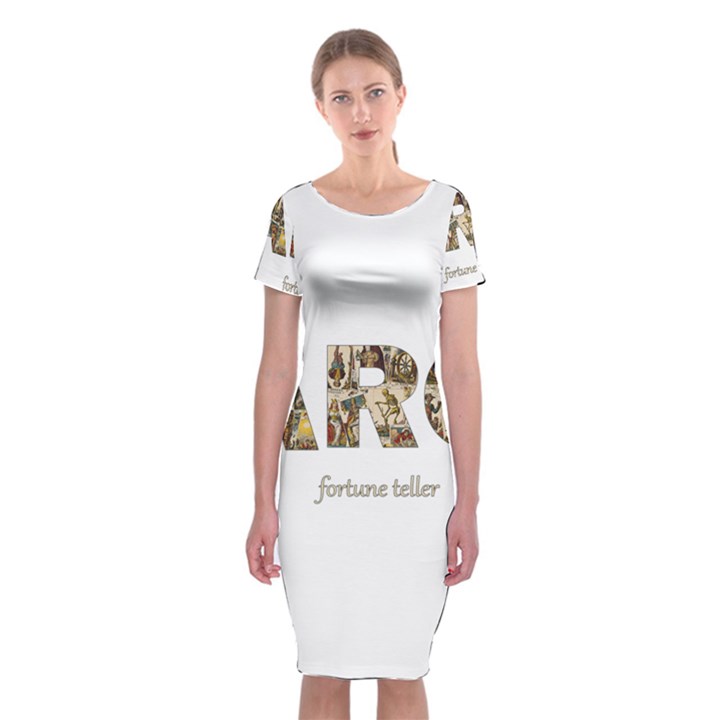 Tarot Fortune Teller Classic Short Sleeve Midi Dress