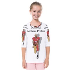 National Anthem Protest Kids  Quarter Sleeve Raglan Tee