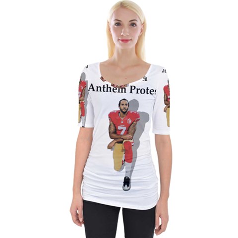 National Anthem Protest Wide Neckline Tee by Valentinaart