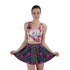 Flowers From Paradise Colors And Star Rain Mini Skirt by pepitasart