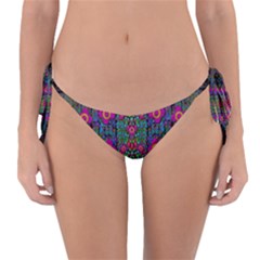 Flowers From Paradise Colors And Star Rain Reversible Bikini Bottom