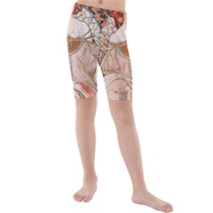 Alfons Mucha   F  Champenois Imprimeur ¨|diteur Kids  Mid Length Swim Shorts by NouveauDesign