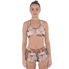 Alfons Mucha   F  Champenois Imprimeur ¨|diteur Racerback Boyleg Bikini Set by NouveauDesign