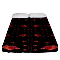 Roses From The Fantasy Garden Fitted Sheet (california King Size) by pepitasart