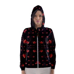 Roses From The Fantasy Garden Hooded Wind Breaker (women) by pepitasart