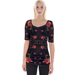 Roses From The Fantasy Garden Wide Neckline Tee