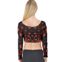 Pumkins And Roses From The Fantasy Garden Long Sleeve Crop Top View2