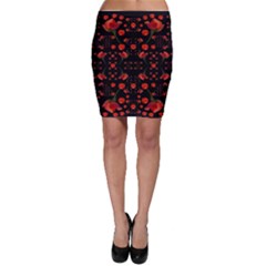 Pumkins And Roses From The Fantasy Garden Bodycon Skirt by pepitasart