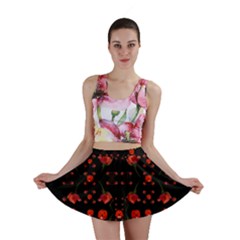 Pumkins And Roses From The Fantasy Garden Mini Skirt by pepitasart