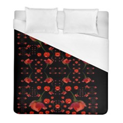 Pumkins And Roses From The Fantasy Garden Duvet Cover (full/ Double Size) by pepitasart