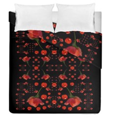 Pumkins And Roses From The Fantasy Garden Duvet Cover Double Side (Queen Size)