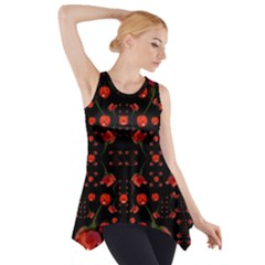 Pumkins And Roses From The Fantasy Garden Side Drop Tank Tunic